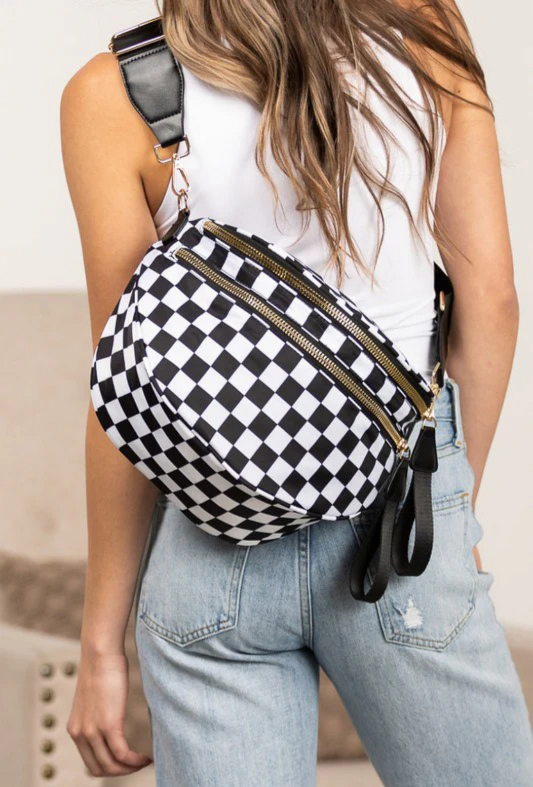 Checkered Crossbody Bag